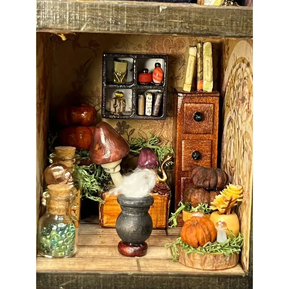 Handmade Book Nook Diorama Occult Witchy